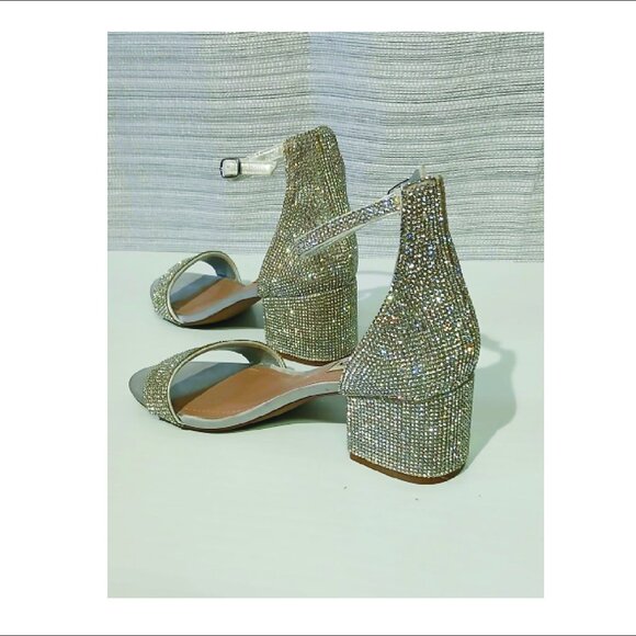 Steve Madden Chic Silver Sandales Size 5.5 - Picture 4 of 5